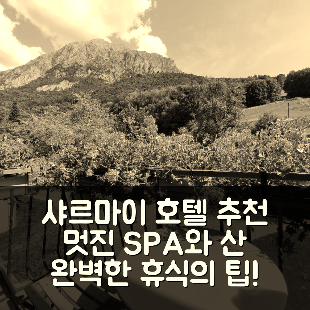 샤르마이 숙소 여행 호텔 추천 레 클라린느 페르세니지 | 멋진 산과 SPA로 완벽한 휴식지 7가지 팁