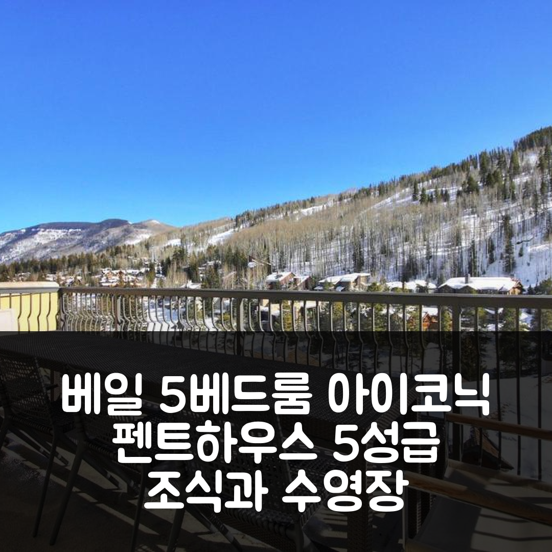 베일 숙소 여행 호텔 추천 아이코닉 5베드룸 펜트하우스 | 5성급 조식과 수영장으로 완벽한 휴식지 7가지 이유